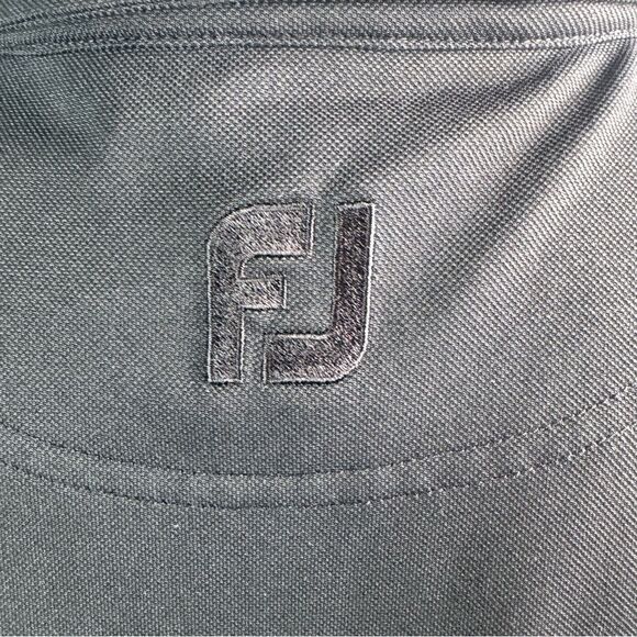 FootJoy Loose Fit Oversized 3/4 Button Up Polo Black Golf Men's Shirts Sz XL - Picture 8 of 11